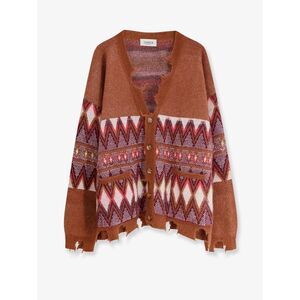 Laneus Men Wool And Mohair Blend Cardigan